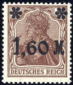 1921, Germania, 1,60 M auf 5 Pf. ... 
