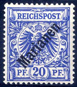 1899/1900, 20 Pf. violettultramarin (Mi. 4I ... 