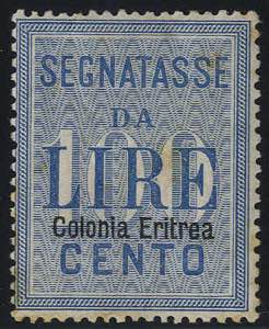 1903, Segnatasse, 100 Lire azzurro (S. 13 / ... 
