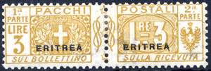 1916, Pacchi, 3 Lire giallo, nuovo, raro, ... 