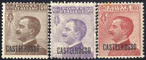 1922, Castelrosso, 19 val. (S. 1-9)