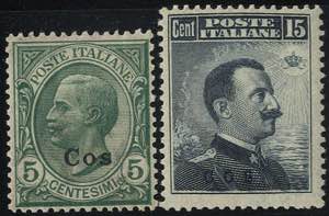 1912, Coo, 7 val. (S. 1-7)