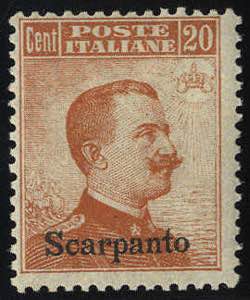 1917, Scarpanto, senza filigrana (S. 9)