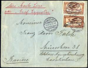 1931, Zeppelin-Brief von der Rückfahrt ... 