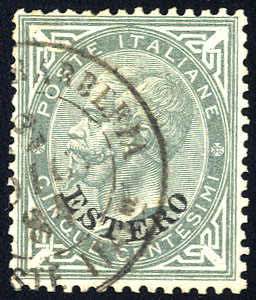 1874, Tripoli, annullo d.c. parziale, ... 