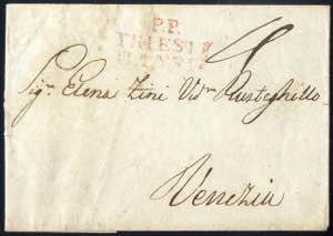 1812, P. P. / TRIESTE / ILLYRIE, roter ... 