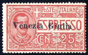 1919, Espresso, 25 Cent. rosso, minima ... 