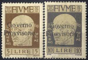 1921, Governo Provvisorio, 2 Lire al 10 ... 