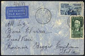 1937, Lettera da Addis Abeba 9.3.1937 per ... 