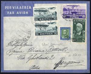 1938, Lettera da Addis Abeba 1.5.1938 per ... 
