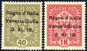 1918, Venezia Giulia, 14 val. (S. 1-14)