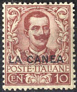 1905, Floreale, 10 Cent carminio, ... 