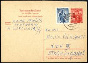 1948/52, Trachten, Karte mit bezahlter ... 