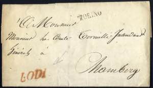 1817, lettera per Chambery, con timbro ... 