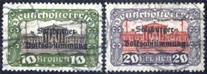 Salzburg, 1921, 21 Werte gestempelt, 60 H. ... 