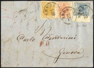 1850/54, Lettera da Brescia 27.10.1856 per ... 