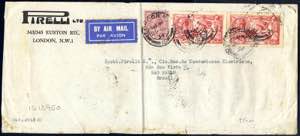 1934, Brief aus London am 29.7. nach Sao ... 