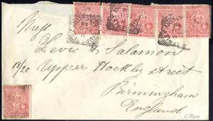 1886, Brief aus Kimberley am 11.10. nach ... 