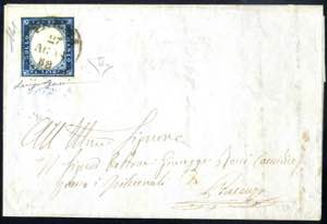 1859, lettera da Parma del 27.8.59 per ... 