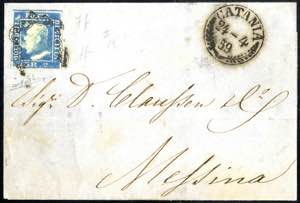 1859, lettera da Catania il 24.4. per ... 