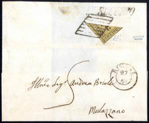 1859, lettera da Verucchio via Rimini a ... 