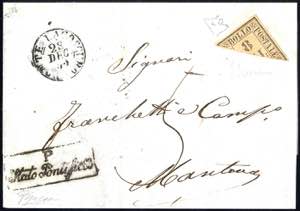 1859, lettera da Pontelagoscuro il 28.12 per ... 