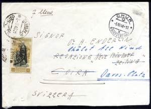 1948, lettera da Siena il 2.8 per Coira ... 