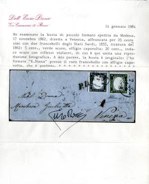 1862, lettera da Modena il 17.11. ... 