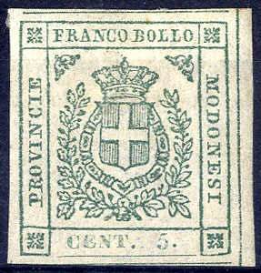 1859, Governo Provvisiorio, 5 Cent. verde, ... 