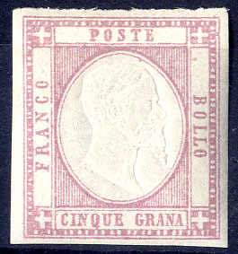 1861, Province Napoletane, 5 Grana lilla, ... 
