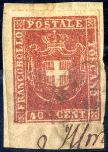 1860, Governo Provvisorio, 40 Cent. ... 