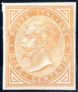 1863/65, Prove d archivio, 10 Cent. ocra ... 