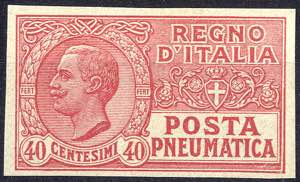 1925, Prova d archivio, 40 Cent. rosso, ... 