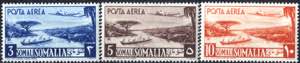 1950/51, AFIS, posta aerea, 11 valori, gomma ... 