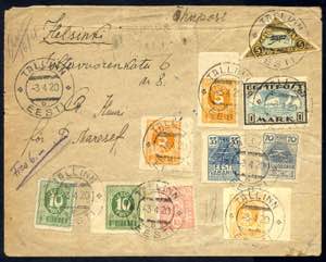 1920, eingeschriebener Flugpostbrief von ... 