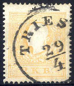 1859, 2 Kr. hellorange, Type II, gestempelt ... 