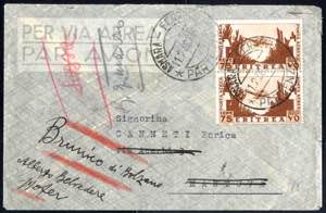 1938, Lettera da Asmara 11.2.1938 per ... 