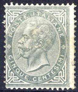 1863/65, Tiratura di Torino, 5 Cent. verde ... 