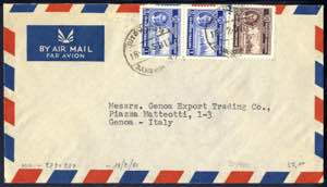 1951, Flugpostbrief von Bangkok 18.2.1951 ... 