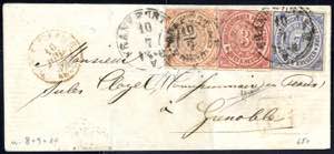 1868, Kleinformatiger Auslandsbrief von ... 
