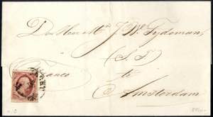 1855, 10 Cent. auf Brief vom 8.7.1855 nach ... 