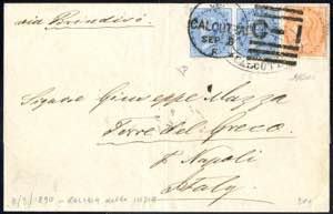 1880, Auslandsbrief von Calcutta 8.9.1880 ... 