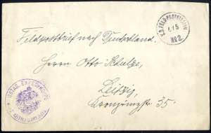 1901, Feldpostbrief aus Peking mit Stempel ... 