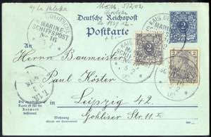 1902, Ganzsachenfragekarte 2 Pf Reichspost ... 