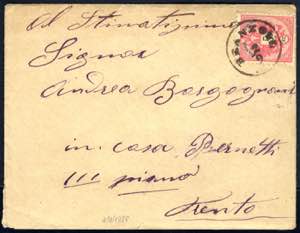 Branzoll 2.9. 1888, je ein 5 Kreuzer Brief ... 