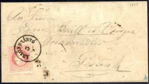 Abauy Szanto 3.9. 1867, 5 Kreuzer Brief nach ... 
