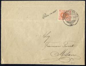 1893, lettera del 25.2.1893 da Baveno (Lago ... 