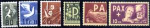 1945, Pax Serie, 13 postfrische Marken, Mi. ... 