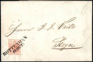 Rottenmann 19.OCT. 1853, Brief nach Steyer ... 