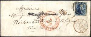 1857/61, 2 Briefe mit Marken von König ... 